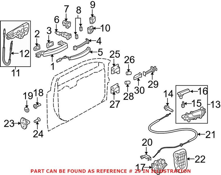 Audi Door Check - Front 8K0837249D